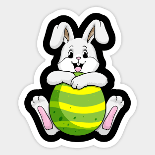 Beautiful bunny with an easter egg Sticker